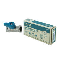 ราคา มินิบอลวาล์ว มม.ซันวา SANWA ขนาด 1/2 (4หุน) ทองเหลือง 1 กล่อง (YA03368)