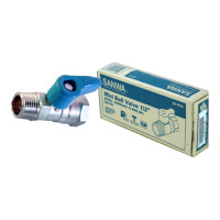 ราคา มินิบอลวาล์ว ผม.ซันวา SANWA ขนาด 1/2 (4หุน) ทองเหลือง 1 กล่อง (YA03369)