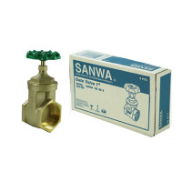ราคา ประตูน้ำ ซันวา SANWA ขนาด 1 (1นิ้ว) ทองเหลือง 1 กล่อง (YA03374)