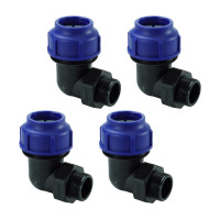 ราคา ข้องอเกลียวนอกพีอี 90องศา ขนาด 20 มิล (1/2หุน) จำนวน 4 ตัว/แพ็ค (YA03935)