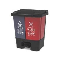 ราคา ถังขยะ Octopus SGB-40 สีเทา-แดง ความจุ 20+20 ลิตร (YA20764)