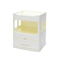 ราคา ที่คว่ำจานพลาสติก 2 ชั้น 1 ลิ้นชัก สีขาว (YA20817)