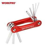 ราคา ชุดประแจแอลหกเหลี่ยมแบบพับ WORKPRO ชุดประแจแอลหัวสกรูท็อคพับได้, ชุดประแจหกเหลี่ยมบอลพับได้ - WP222034 (YA16987)