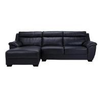 ราคา INDEX LIVING MALL โซฟาหนังแท้ผิวสัมผัส L-Shape ด้านขวา รุ่นซิมโฟนี่ - สีดำ (YA24916)