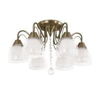 ราคา LUZINO โคมไฟแขวนเพดานแก้ว E27x6 รุ่น 82702 สีทองรมดำ ขนาด 55x55x30 ซม. (YB02338)