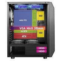 ราคา ITSONAS เคสคอมพิวเตอร์ รุ่น HYBRID RGB TG รองรับ MAINBOARD ATX/MICRO ATX/MINI ITX (YC61035)