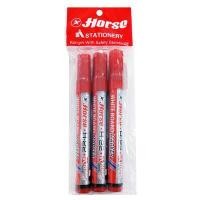 ราคา ปากกาไวท์บอร์ด หัวกลม (แพ็ค3ด้าม) แดง ตราม้า H-22 (1011868)