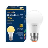 ราคา หลอดไฟ LED 7 วัตต์ Warmwhite LAMPTAN รุ่น GLOSS V.2 E27 (Y037448)