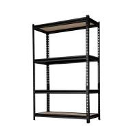 ราคา KASSA HOME ชั้นวางของอเนกประสงค์พื้นไม้เอ็มดีเอฟ 4 ชั้น สีดำ ขนาด 90x45x183 ซม. (YB02027)