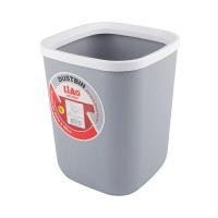 ราคา LIAO ถังขยะทรงเหลี่ยม พร้อมขอบเก็บถุงพลาสติก รุ่น LT2108 สีเทา ขนาด 10 ลิตร (YC02128)