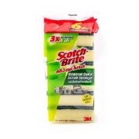 ราคา SCOTCH-BRITE แผ่นใยขัดพร้อมฟองน้ำ แพ็ค6ชิ้น ขนาด3x4นิ้ว (0322850)