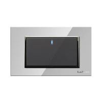 ราคา LUZINO ชุดสวิตช์ทางเดียว 1 ช่อง รุ่น Glass A85-BK1A-SV สีเงิน-ดำ (YC02166)