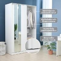 ราคา INDEX LIVING MALL ตู้เสื้อผ้าบานสไลด์ รุ่นวีโต้ ขนาด 120 cm. - สีขาว (Y082723)