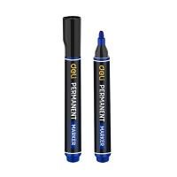 ราคา DELI ปากกามาร์คเกอร์ Permanent Marker หัวกลม ขนาด 1.8 มม. สีน้ำเงิน (YB97704)