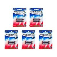 ราคา ถ่านม้าขาว ถ่านอัลคาไลน์ AAA 5 แพ็ค (2pcs/pack) (YC63643)