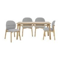 ราคา INDEX LIVING MALL ชุดโต๊ะอาหาร 4 ที่นั่ง รุ่นอาโอโมริ สีวอร์มโอ๊ค (YC67475)