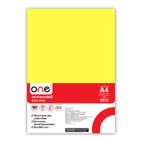 ราคา ONE กระดาษการ์ดสี A4 160 แกรม สีเหลืองเลม่อน แพ็ค 50 แผ่น (5005044)