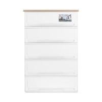 ราคา KASSA HOME ตู้ลิ้นชักอเนกประสงค์ท็อปไม้ 5 ชั้น สีขาว ขนาด 63x40x112 ซม. (YB02360)