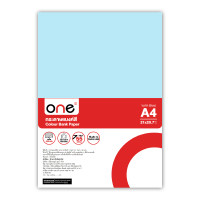 ราคา ONE กระดาษแบงค์สี ขนาด A4 55 แกรม สีฟ้า (แพ็ค 250 แผ่น) (5097032)