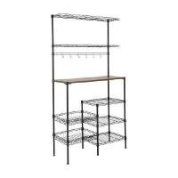 ราคา INDEX LIVING MALL ชั้นวางของอเนกประสงค์ 6 ชั้น รุ่นคิท สีดำ/ธรรมชาติ ขนาด 90x35x160 ซม. (YA28210)