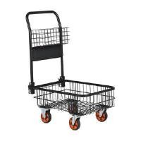 ราคา INDEX LIVING MALL รถเข็น+ตะกร้าอเนกประสงค์พับได้ รุ่นมาร์เก็ต สีดำ (YA29290)