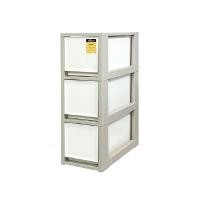 ราคา DKW ตู้ลิ้นชักหน้าแคบ 3 ชั้น รุ่น HH-465/3 สีขาว-กรอบเทา ขนาด 19x36.5x52 ซม. (YB69176)