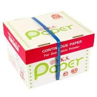 ราคา T.K.S. กระดาษต่อเนื่อง ไม่มีเส้น ขนาด 9.5x5.5 นิ้ว 2 ชั้น แพ็ค 2,000 ชุด/กล่อง (5041520)