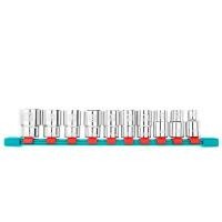 ราคา TOTAL ชุดลูกบ๊อกซ์ 1/2 นิ้ว 6 เหลี่ยม รุ่น THT121101 สีเงิน (10 ตัว/ชุด) พร้อมรางเลื่อน (10 - 24 มม.) (YA25845)