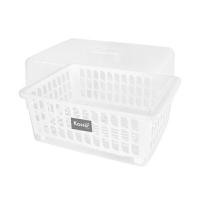 ราคา KASSA HOME ที่คว่ำจานพลาสติกพร้อมฝาปิด 1 ชั้น รุ่น JCJ-2400 สีขาว ขนาด 45.4 x 33.5 x 29.7 ซม. (YC07658)