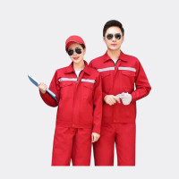 ราคา เสื้อช็อปช่าง SHP2 เสื้อทํางาน แถบสะท้อนแสงหลัง แขนยาว ASGUARD SHP2 L, แดง ตัว (YC93704)