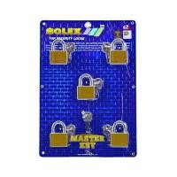 ราคา SOLEX กุญแจมาสเตอร์คีย์ลูกปืนคล้องคอสั้นทองเหลือง รุ่น Solex (Y019635)