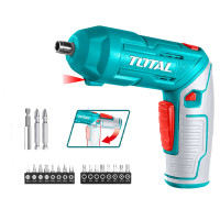 ราคา TOTAL สว่านไขควง แบตเตอรี่ ไร้สาย 4 โวลท์ (19 ชิ้นชุด) รุ่น TSDLI0442 (YA27113)