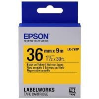 ราคา เทปพิมพ์อักษร 36 มม. ดำพื้นเทปเหลือง Epson LK-7YBP (8002549)