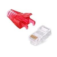 ราคา หัวต่อสาย LAN หัวแลนมาตรฐาน CAT6 RJ45 พร้อมบูทล็อกสายแลน สีแดง แพค 10 ชุด รุ่น LINK-US-1002-RED (YA35829)