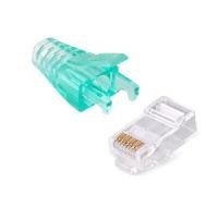 ราคา หัวต่อสาย LAN หัวแลนมาตรฐาน CAT6 RJ45 พร้อมบูทล็อกสายแลน สีเขียว แพค 10 ชุด รุ่น LINK-US-1002-GREEN (YA35828)