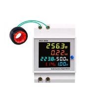 ราคา TAIYEDQ มิเตอร์วัดพลังงานไฟฟ้าแบบเกาะราง Din Rail รุ่น AC-D52-2066-CT ขนาด 40-300V 0-100A (YA44867)