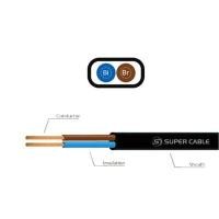 ราคา S.SUPER สายไฟเส้นคู่ แบน VKF 60227 IEC53 ขนาด 2x0.75 mm2 ยาว 20 เมตร (YC68059)