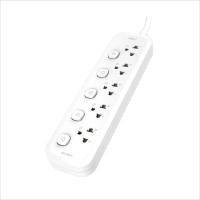 ราคา DELI รางปลั๊กไฟ 5 ช่อง 5 สวิตซ์ รุ่น CT473 สีขาว สายไฟยาว 3 เมตร (YD08077)