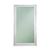 ราคา NK ประตูอะลูมิเนียมบานสวิงเดี่ยว รุ่นกระจกใสเขียว ขนาด 109x206 ซม. สีขาว (Y084564)