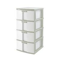 ราคา DKW ตู้ลิ้นชักเอนกประสงค์ รุ่น Jumbo 4 ชั้น HH-400/4 สีขาว-กรอบสีเบจ (YC95099)