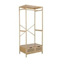 ราคา INDEX LIVING MALL โครงตู้เสื้อผ้าพร้อมลิ้นชัก รุ่นสาน สีธรรมชาติ ขนาด 80x52x190 ซม. (YA36821)