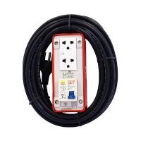 ราคา LUZINO บล๊อกยาง PVC พร้อมสายไฟ VCT 3 x 1.5 รุ่น LT-RGB2 สีขาว-แดง (YA67928)