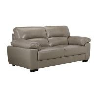 ราคา INDEX LIVING MALL โซฟาหนังแท้ผิวสัมผัส 3 ที่นั่ง รุ่นโมเร็ตโต้ สีเทา (YA25391)