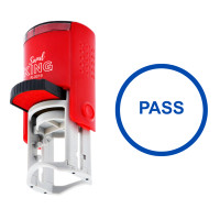 ราคา SANDKING ตรายางหมึกในตัว ข้อความ PASS วงกลม R19 MM น้ำเงิน (YC06869)