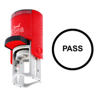 ราคา SANDKING ตรายางหมึกในตัว ข้อความ PASS วงกลม R19 MM สีดำ (YC06871)