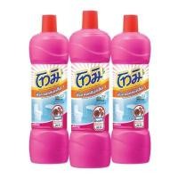 ราคา TOMI น้ำยาล้างห้องน้ำ กลิ่นพิงค์ซากุระ สีมพู ขนาด850มล. (แพ็ค 3 ขวด) (0A00256)