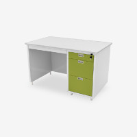 ราคา LUCKYWORLD โต๊ะทำงานลิ้นชักข้าง รุ่น DL-40 ขนาด 1.2 ม. สีเขียว (Y017064)