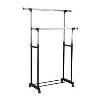 ราคา INDEX LIVING MALL ราวตากผ้าบาร์คู่ รุ่นเรย์ - สีดำ/เงิน (YA28966)