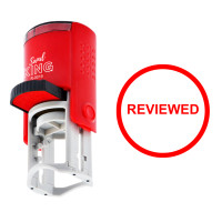 ราคา SANDKING ตรายางหมึกในตัว ข้อความ REVIEWED วงกลม รุ่น R19MM สีแดง (YC06874)