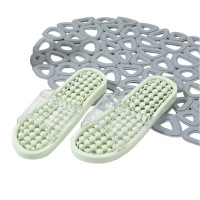 ราคา รองเท้ากันลื่นในห้องน้ำ PVC เขียวอ่อน ไซส์ M (เบอร์ 37-38) พร้อมปุ่มนวดเท้าและรูระบายน้ำ (YB23316)